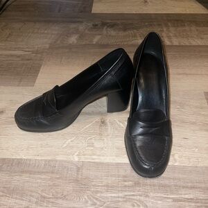 Michael Kors Black Heeled Loafers